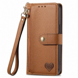 Folio Deksel Google Pixel 10 / 10 Pro Hjertedesign Rfid-blokkering