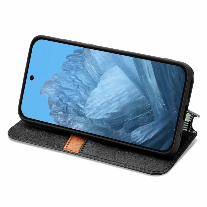 Folio Deksel Google Pixel 10 / 10 Pro Kant Med Semsket Skinneffekt