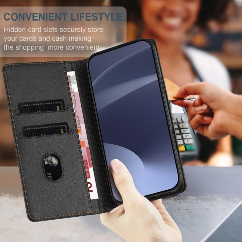 Folio Deksel Lær Google Pixel 10 / 10 Pro Mobildeksel Punk-stil