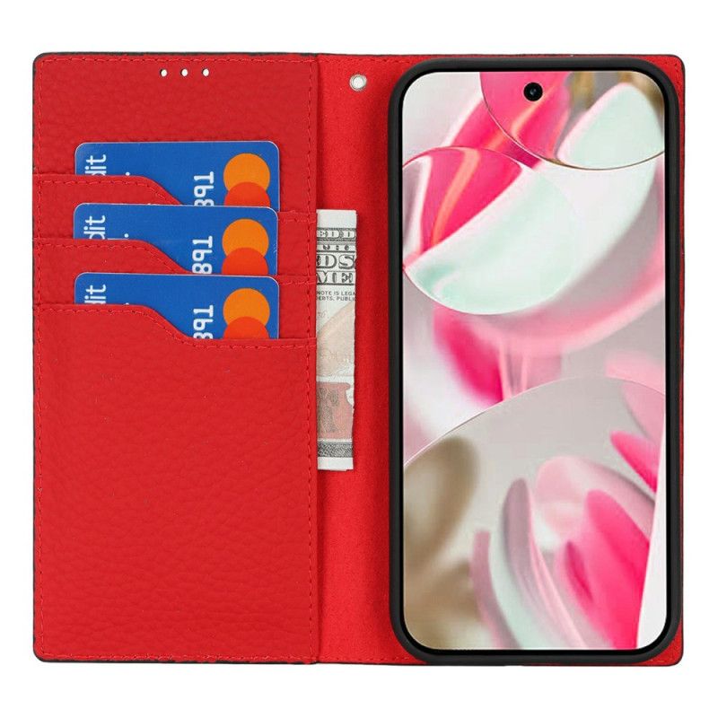 Folio Deksel Lær Google Pixel 10 / 10 Pro Mobildeksel Teksturert Skinnstropp