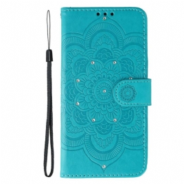 Folio Deksel Til Google Pixel 10 / 10 Pro Rhinestone Mandala