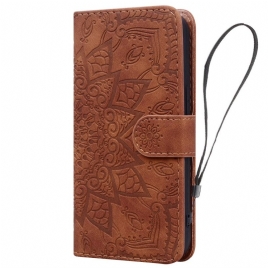 Lærdeksel Folio Deksel Google Pixel 10 / 10 Pro Mobildeksel Blomstertrykk