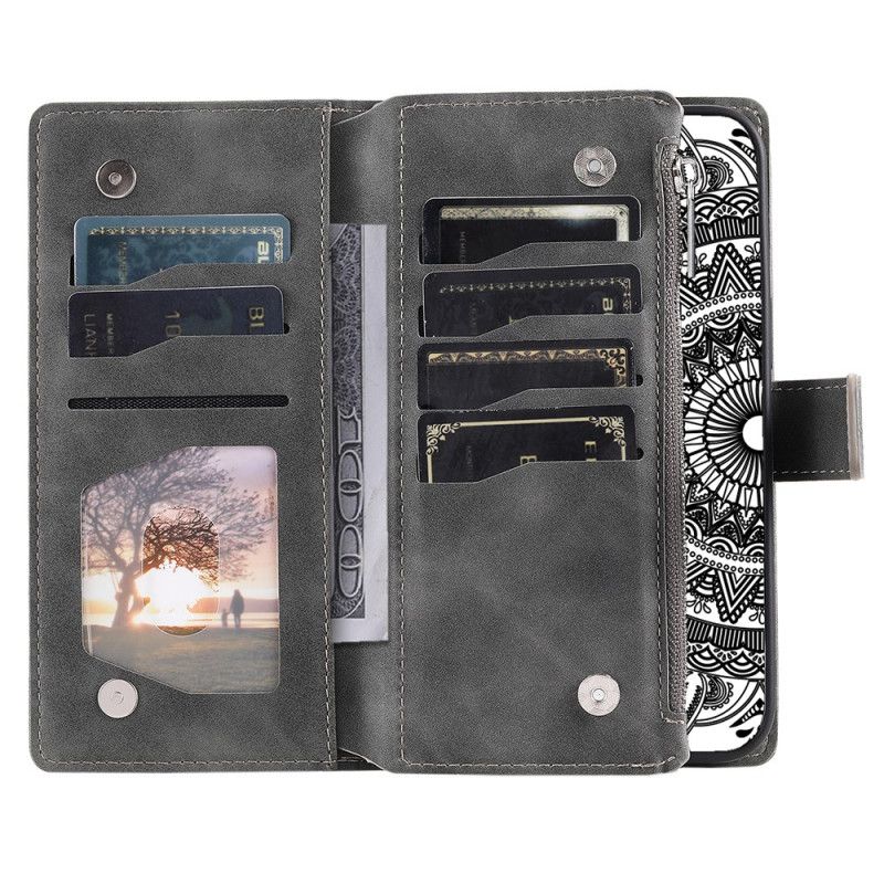 Lærdeksel Folio Deksel Google Pixel 10 / 10 Pro Mobildeksel Mandala-lommebok Med Semsket Skinneffekt