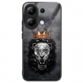 Deksel Xiaomi Redmi Note 13 4g Mobildeksel Kronløve Herdet Glass