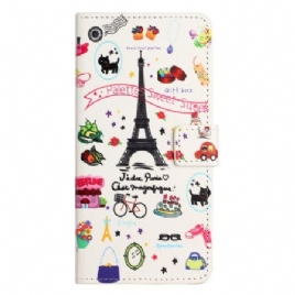 Lærdeksel Folio Deksel Xiaomi Redmi Note 13 4g Jeg Elsker Paris