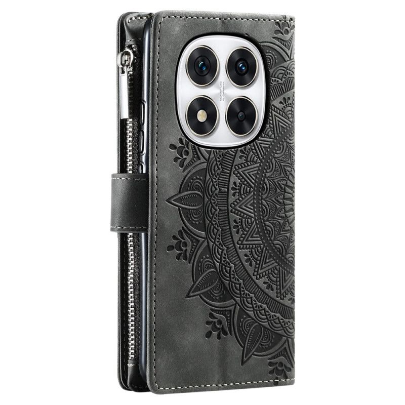 Etui Xiaomi Redmi Note 14 Pro 5g Mandala Semsket Skinneffekt Lommebok Beskyttelse Deksel