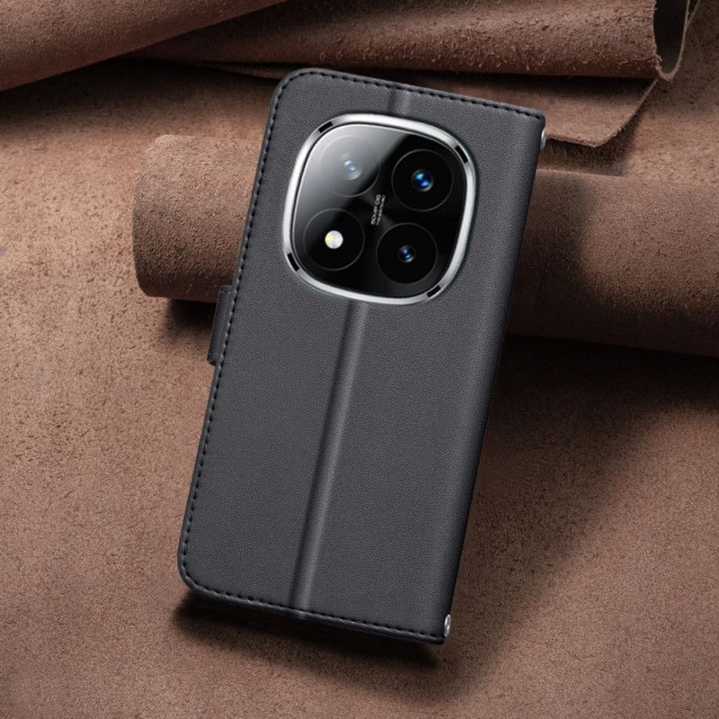 Folio Deksel Til Xiaomi Redmi Note 14 Pro 5g Premium Quiltet Stroppe