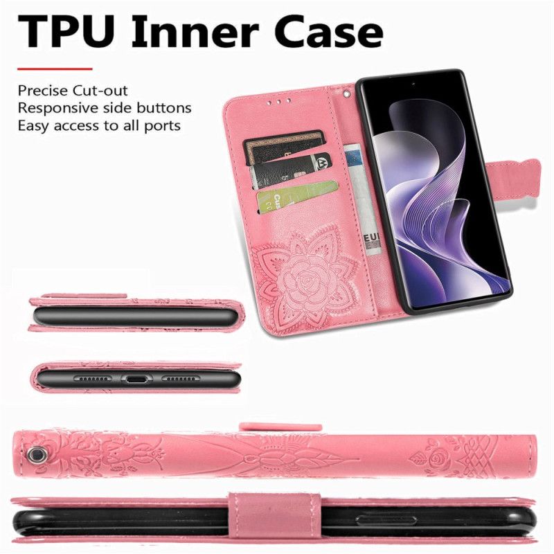 Folio Deksel Xiaomi Redmi Note 14 Pro 5g Barokk Sommerfugl