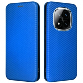 Folio Deksel Xiaomi Redmi Note 14 Pro 5g Karbonfiber Fiber Beskyttelse Deksel