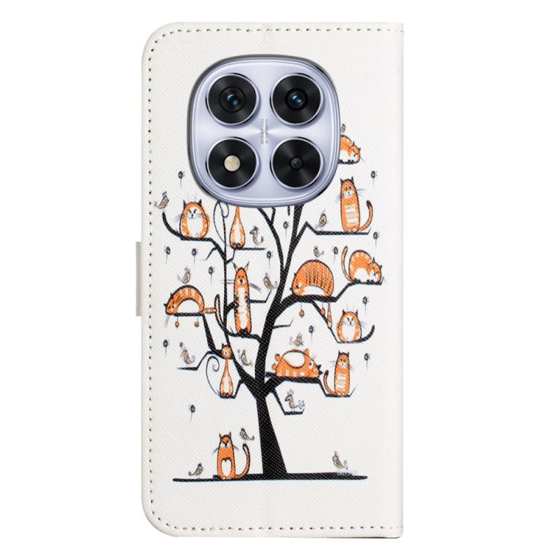 Folio Deksel Xiaomi Redmi Note 14 Pro 5g Katt I Tre Beskyttelse Deksel