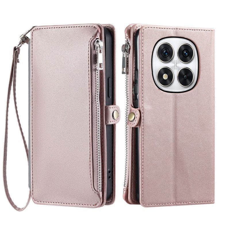 Folio Deksel Xiaomi Redmi Note 14 Pro 5g Lommebok Og Stropp