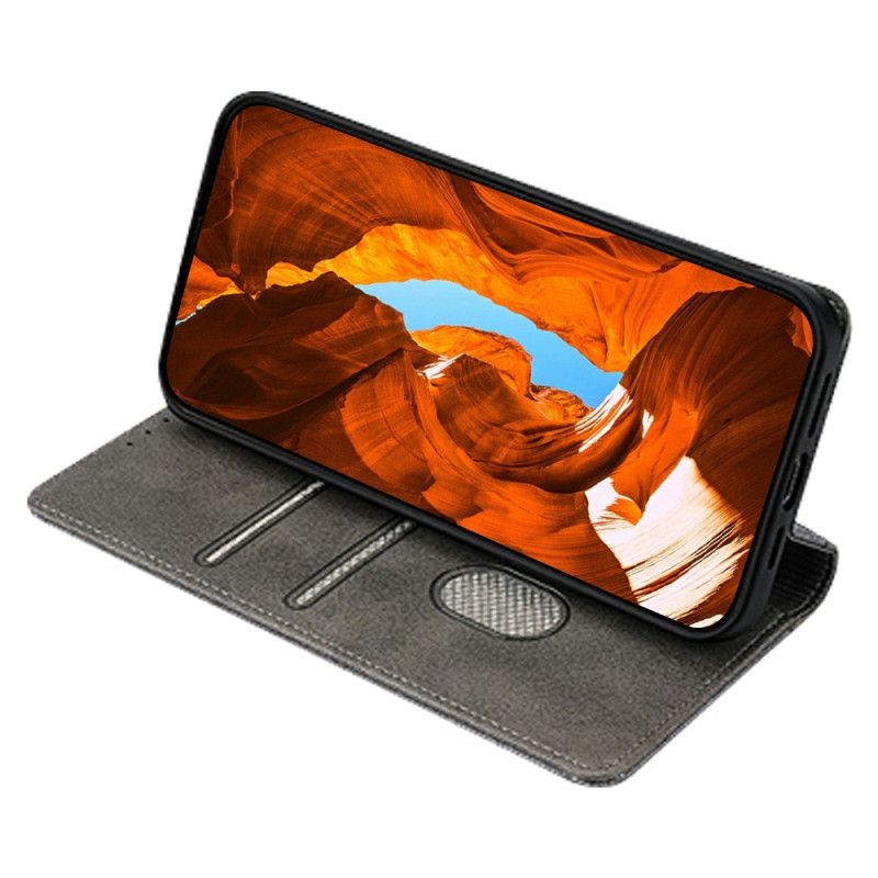 Folio Deksel Xiaomi Redmi Note 14 Pro 5g Rfid-beskyttelse Bølget Design