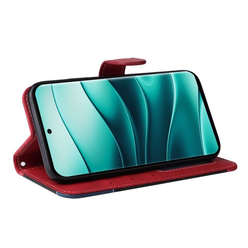 Folio Deksel Xiaomi Redmi Note 14 Pro 5g Trefarget Stropp Beskyttelse Deksel