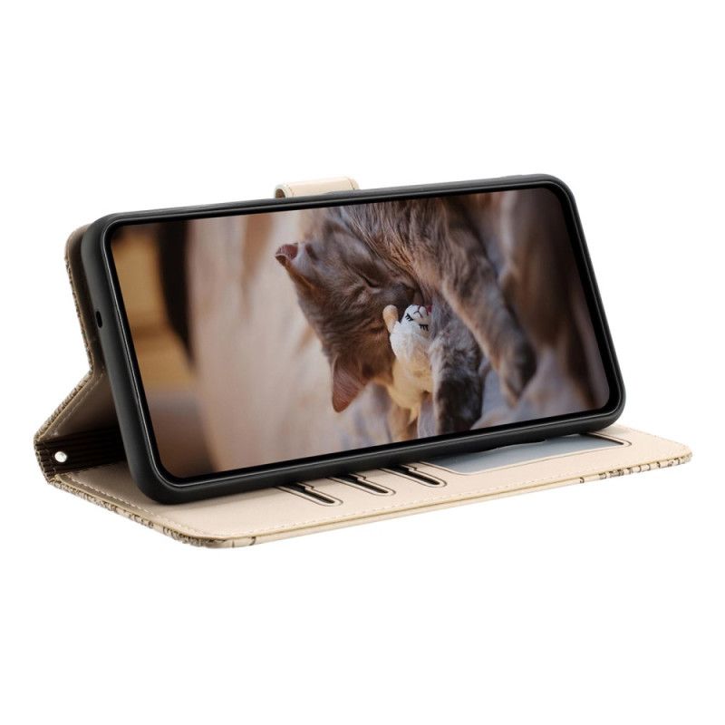 Lærdeksel Folio Deksel Xiaomi Redmi Note 14 Pro 5g Kattemønster Med Stropp