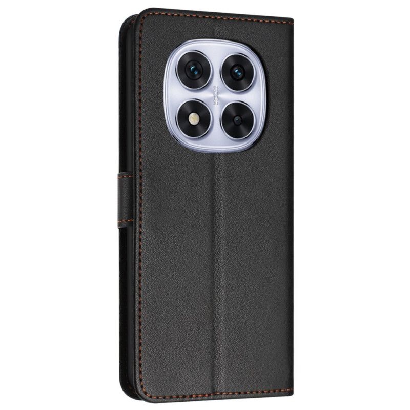 Lærdeksel Folio Deksel Xiaomi Redmi Note 14 Pro 5g Kunstskinnseffekt