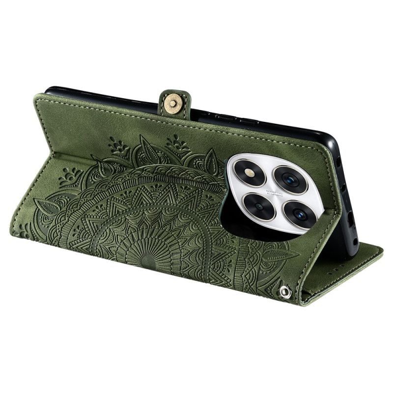 Lærdeksel Folio Deksel Xiaomi Redmi Note 14 Pro 5g Mandala Semsket Skinneffekt