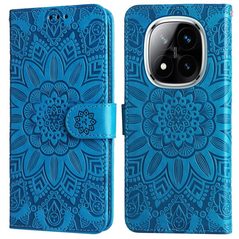 Lærdeksel Folio Deksel Xiaomi Redmi Note 14 Pro 5g Mobildeksel Flamboyant Mandala