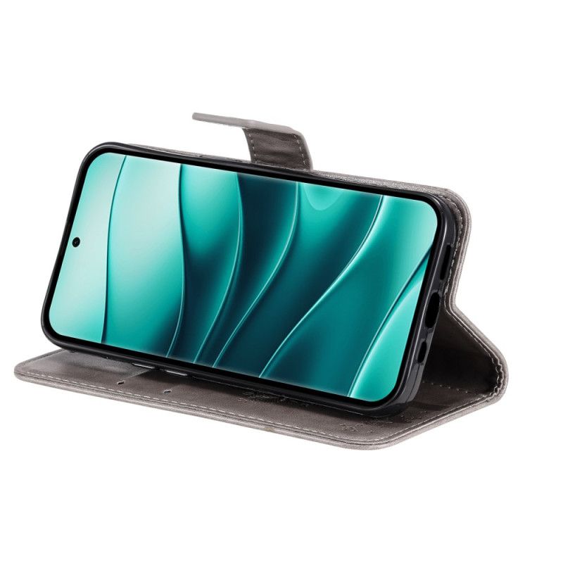 Lærdeksel Folio Deksel Xiaomi Redmi Note 14 Pro 5g Tre Og Katt