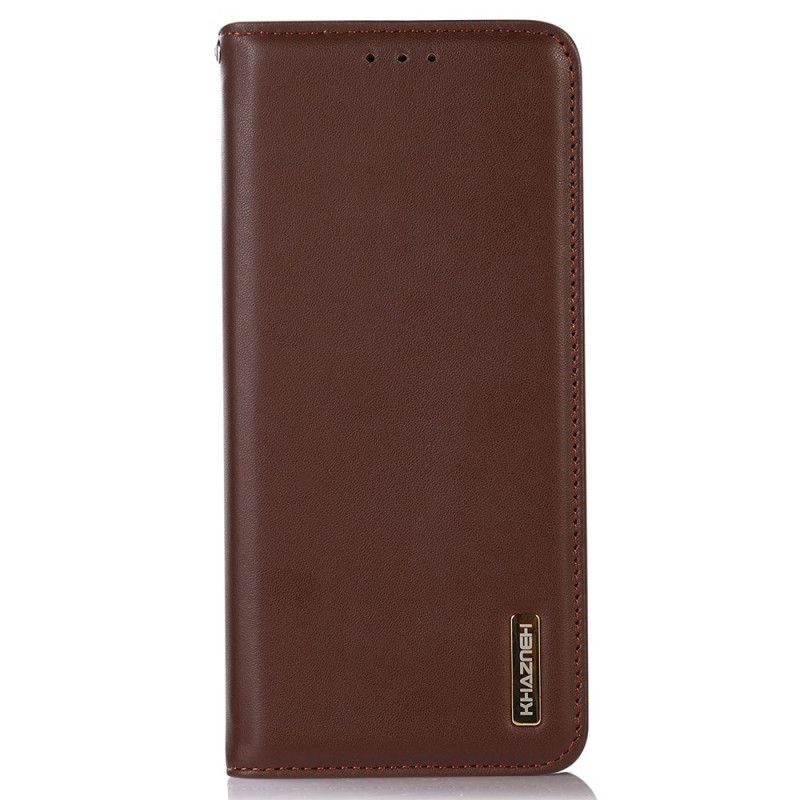 Folio Deksel Motorola Edge 50 Ekte Skinn Khazneh