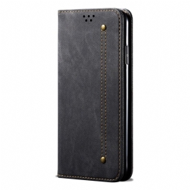 Folio Deksel Motorola Edge 50 Jeansstoff Beskyttelse Deksel
