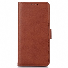 Lærdeksel Folio Deksel Motorola Edge 50 Mobildeksel Skinneffekt