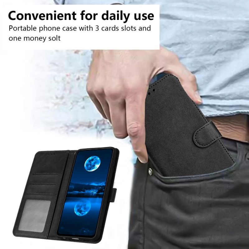 Folio Deksel Til Vivo V30 5g Læreffekt Med Rem