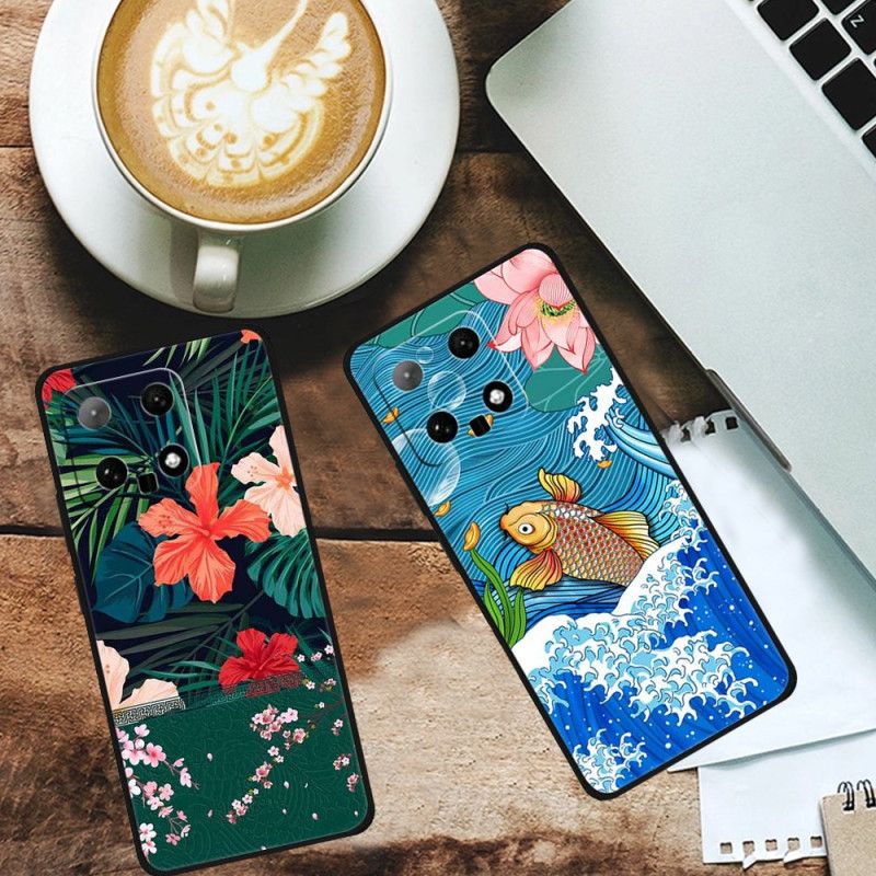 Deksel Xiaomi 14 Mobildeksel Keiserlig Broderi
