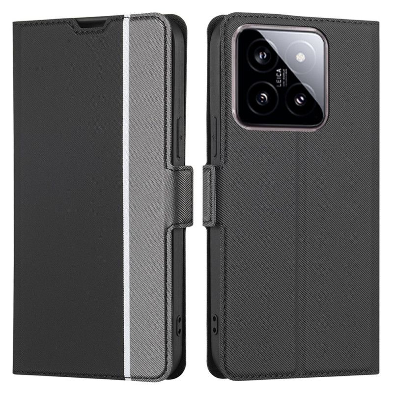 Folio Deksel Til Xiaomi 14 Ultra Fin To-tone