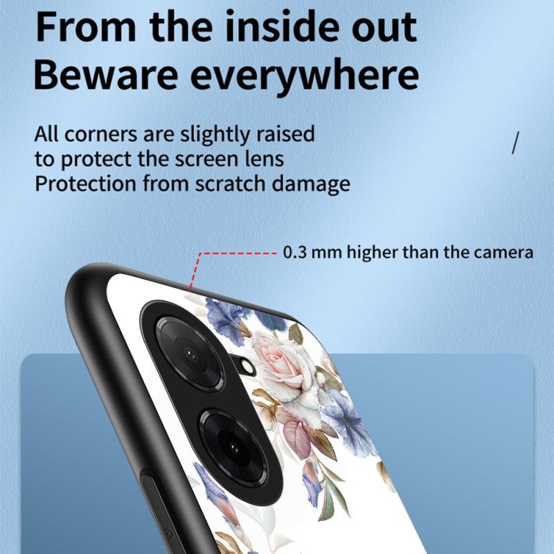 Deksel Poco C71 Blomsterherdet Glass Beskyttelse Deksel