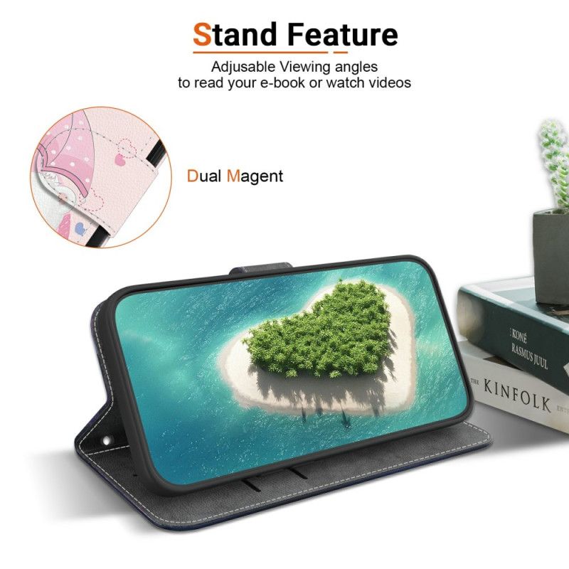 Folio Deksel Poco C71 Bjørnemønster