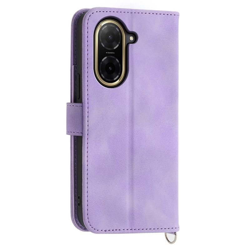 Folio Deksel Poco C71 Blomsterblonder Med Snor Og Skulderstropp