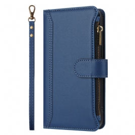 Folio Deksel Til Poco C71 Lommebok Med 9 Kortspor Og Snor