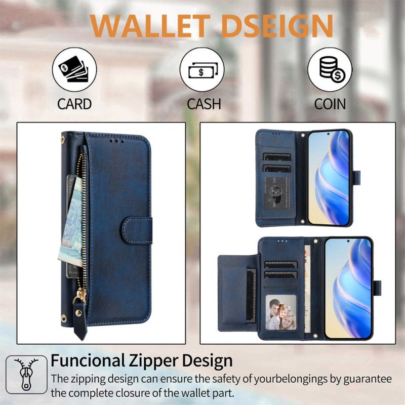 Folio Deksel Til Poco C71 Lommebok Med Stropp