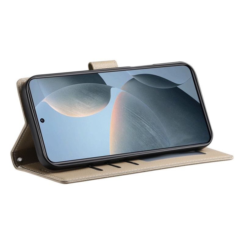 Lærdeksel Folio Deksel Poco C71 Ensfarget