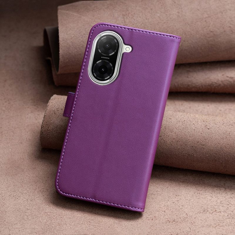 Lærdeksel Folio Deksel Poco C71 Mobildeksel Binfen-farge Fuskelær