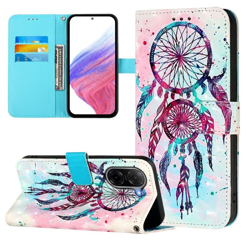 Lærdeksel Folio Deksel Poco C71 Mobildeksel Drømmefanger