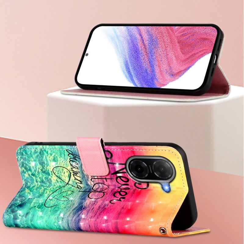 Lærdeksel Folio Deksel Poco C71 Mobildeksel Slutt Aldri Å Drømme