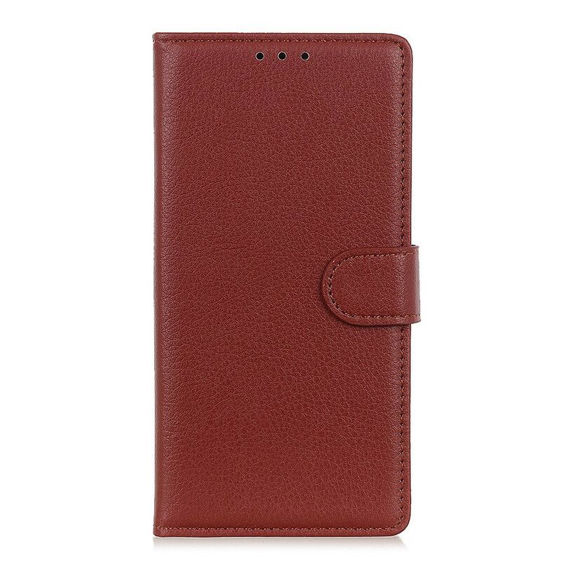 Folio Deksel Til Samsung Galaxy Note 10 Lite Faux Leather Litchi