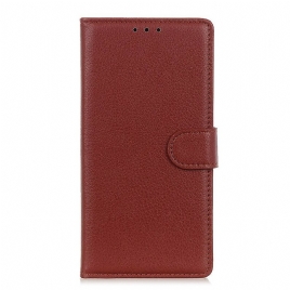 Folio Deksel Til Samsung Galaxy Note 10 Lite Faux Leather Litchi