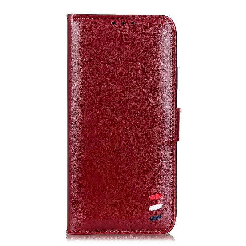 Folio Deksel Til Samsung Galaxy Note 10 Lite Tricolor Skinneffekt