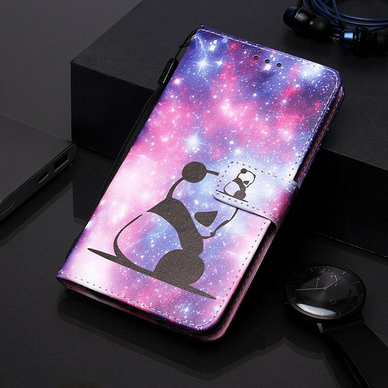 Folio Deksel Til Xiaomi Redmi 7A Med Kjede Thong Panda Musings