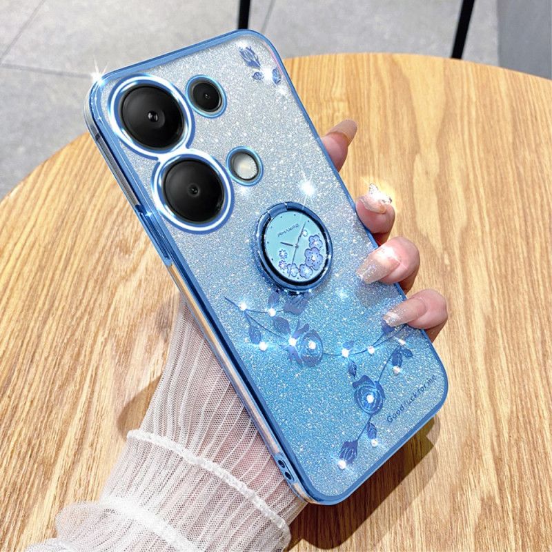 Deksel Xiaomi Redmi Note 13 Pro 5g Mobildeksel Glitter Og Rhinestone Ring-holder