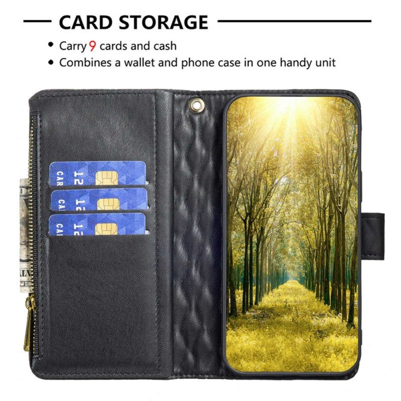 Folio Deksel Til Realme C35 Med Kjede Binfen Farge Quiltet Strappy Style