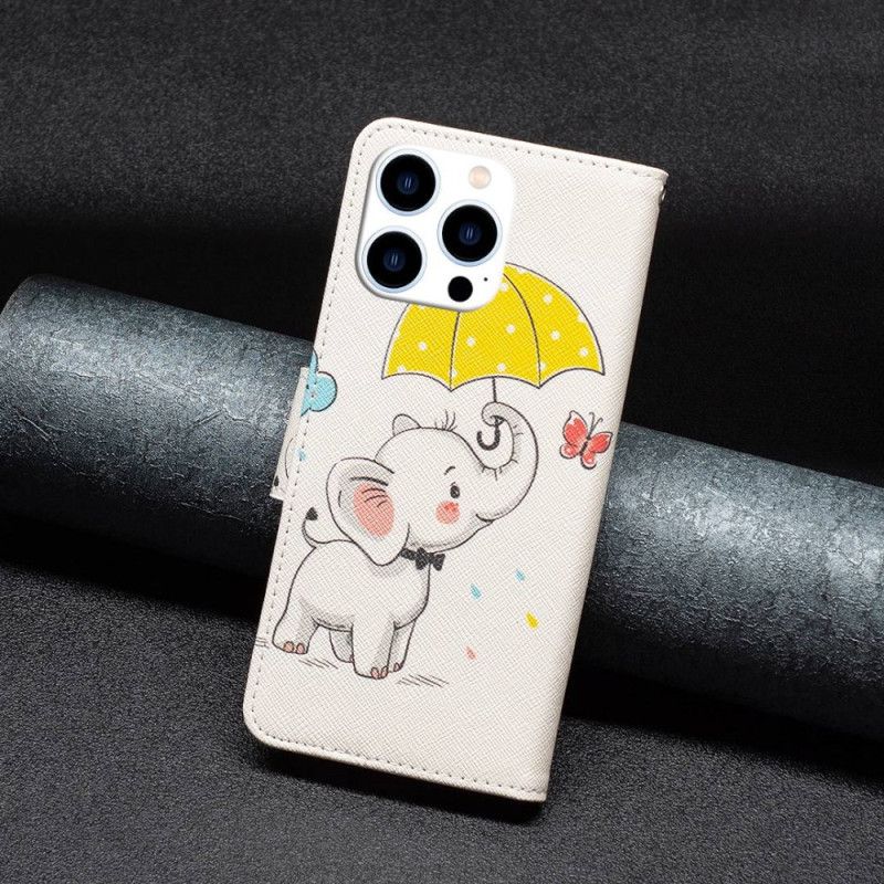 Folio Deksel Til iPhone 14 Pro Elefantbaby