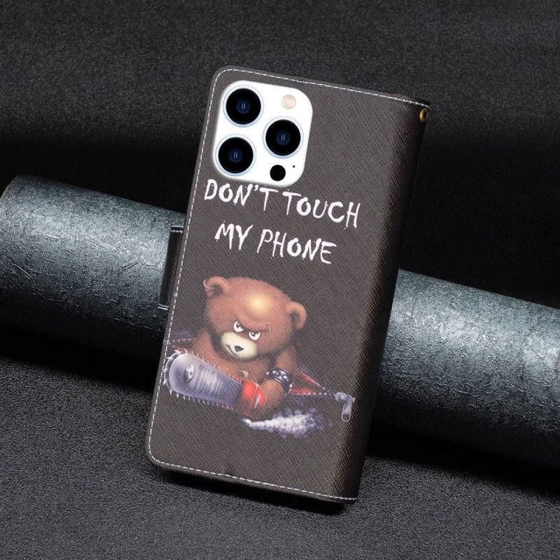 Folio Deksel Til iPhone 14 Pro Lommebok Bear Wallet
