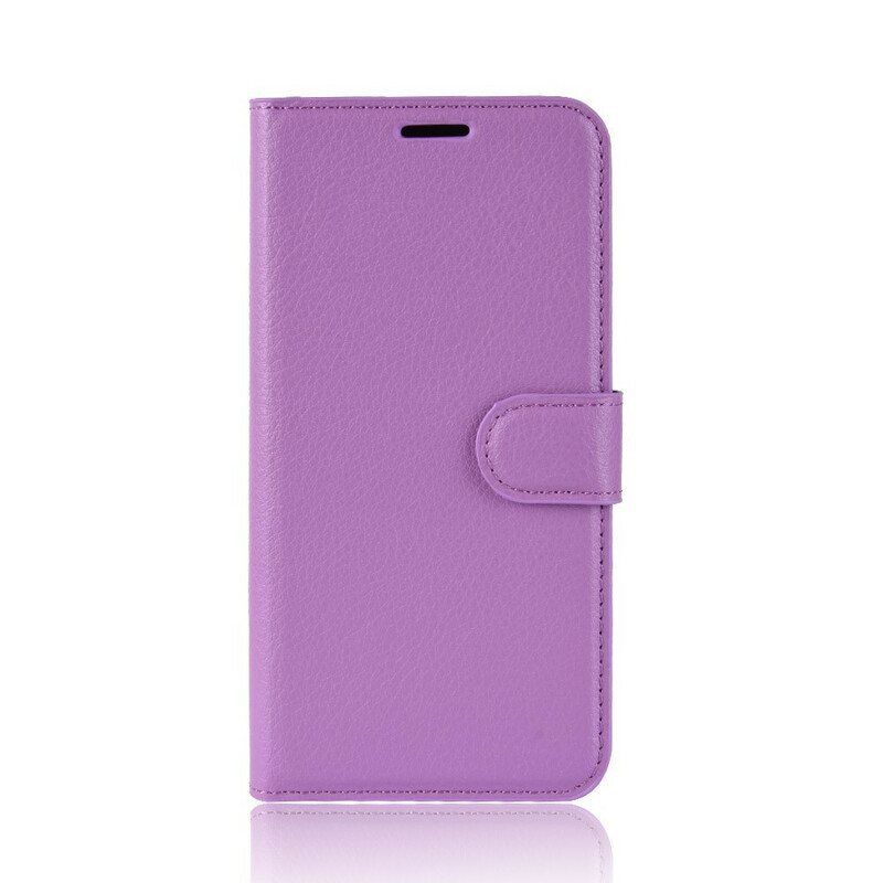 Folio Deksel Til Samsung Galaxy S20 Plus / S20 Plus 5G Klassisk Litchi Imitert Skinn