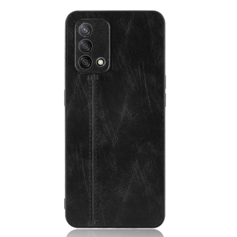 Deksel Til Oppo A74 4G Søm I Stilig Skinn