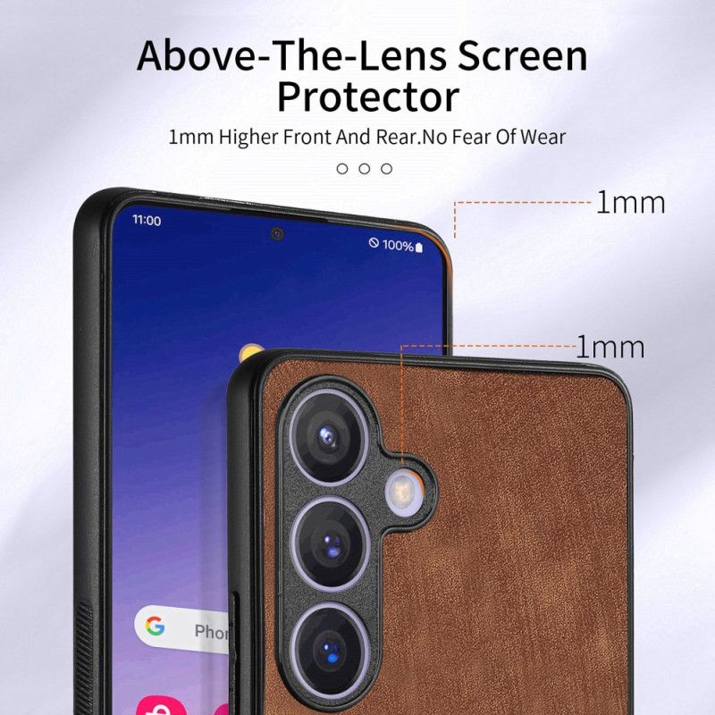 Deksel Samsung Galaxy S25 5g Kortholder Og Ring I Skinneffekt