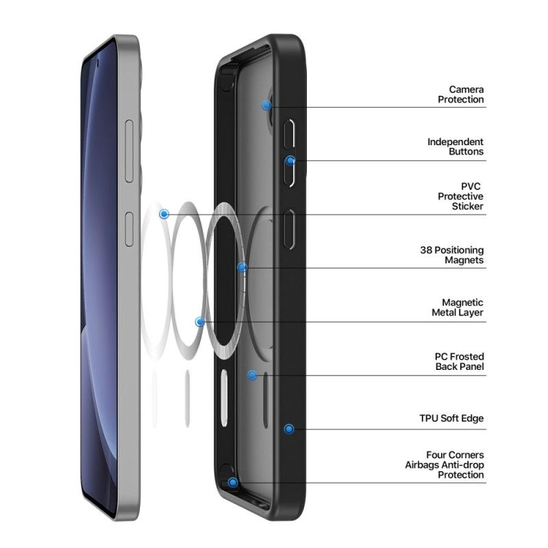 Deksel Samsung Galaxy S25 5g Magsafe-kompatibel Frostet