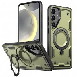 Deksel Samsung Galaxy S25 5g Magsafe-kompatibel Militærbeskyttelse Og Stativ Beskyttelse Deksel